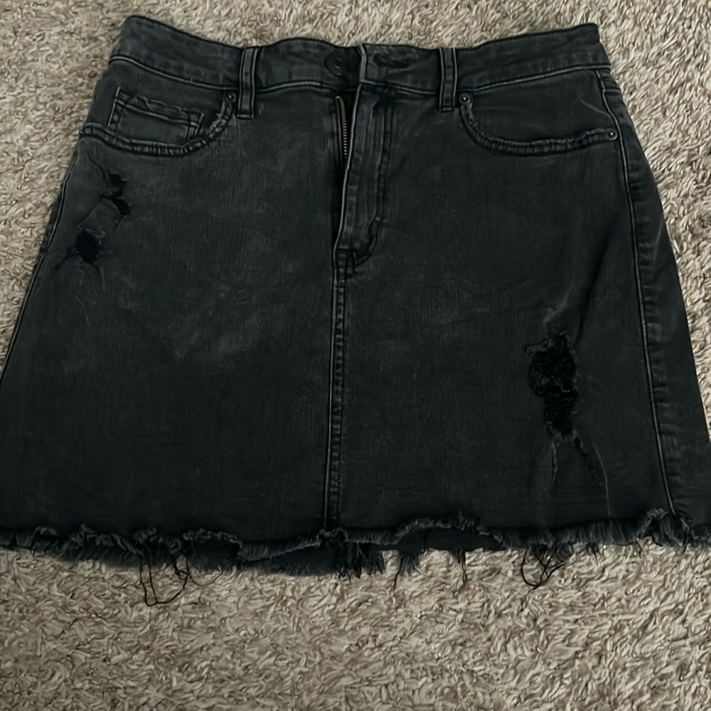Aeropostale size 8 black denim skirt